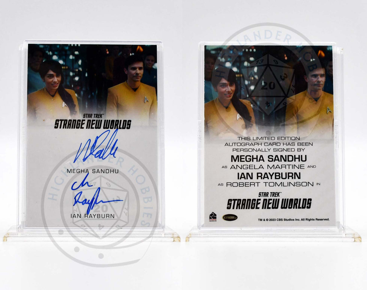 Megha Sandhu & Ian Rayburn SIGNATURE Card from Star Trek Strange New Worlds Season 1
