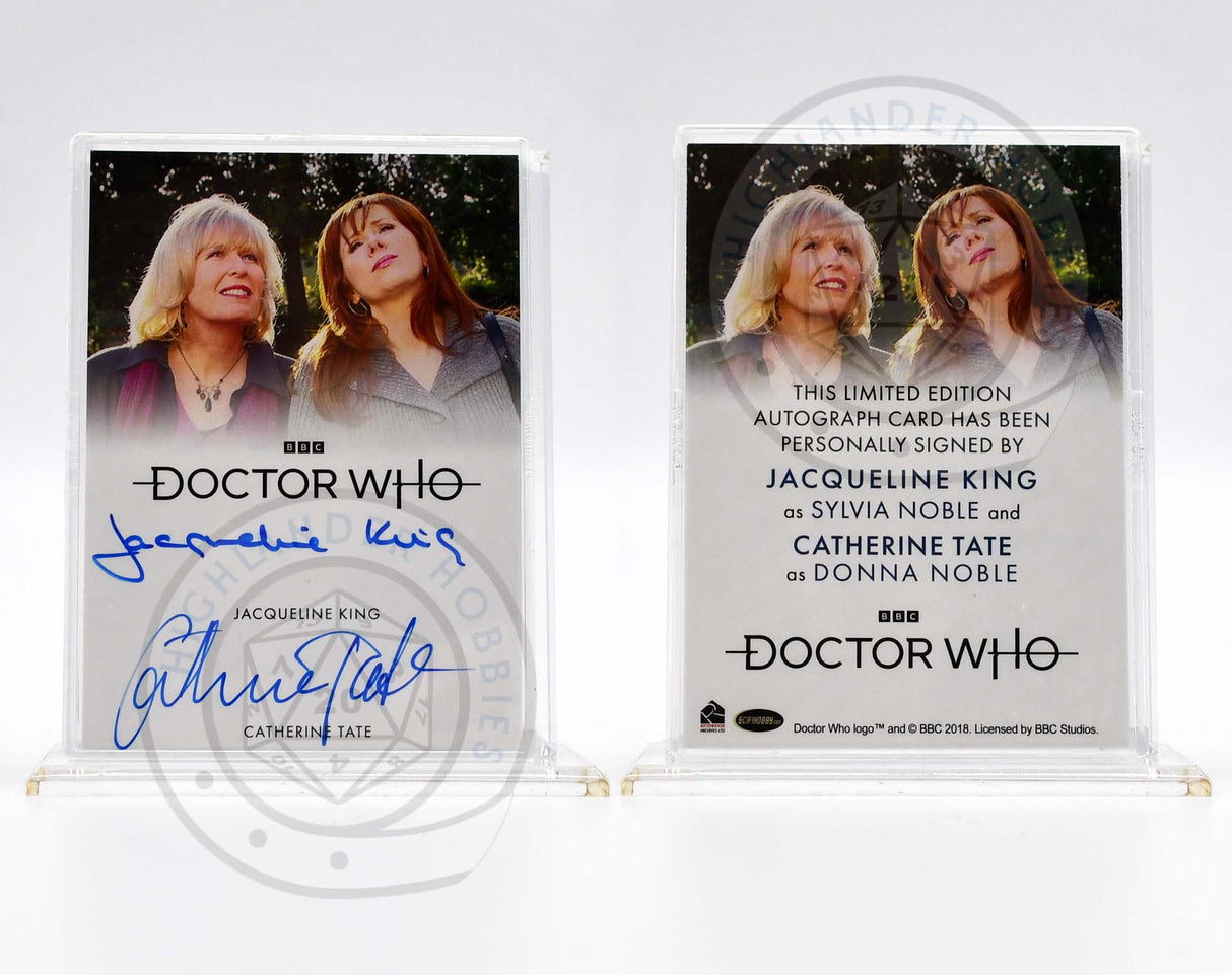 Catherine Tate & Jacqueline King SIGNATURE Card from Doctor Who Series 5-7