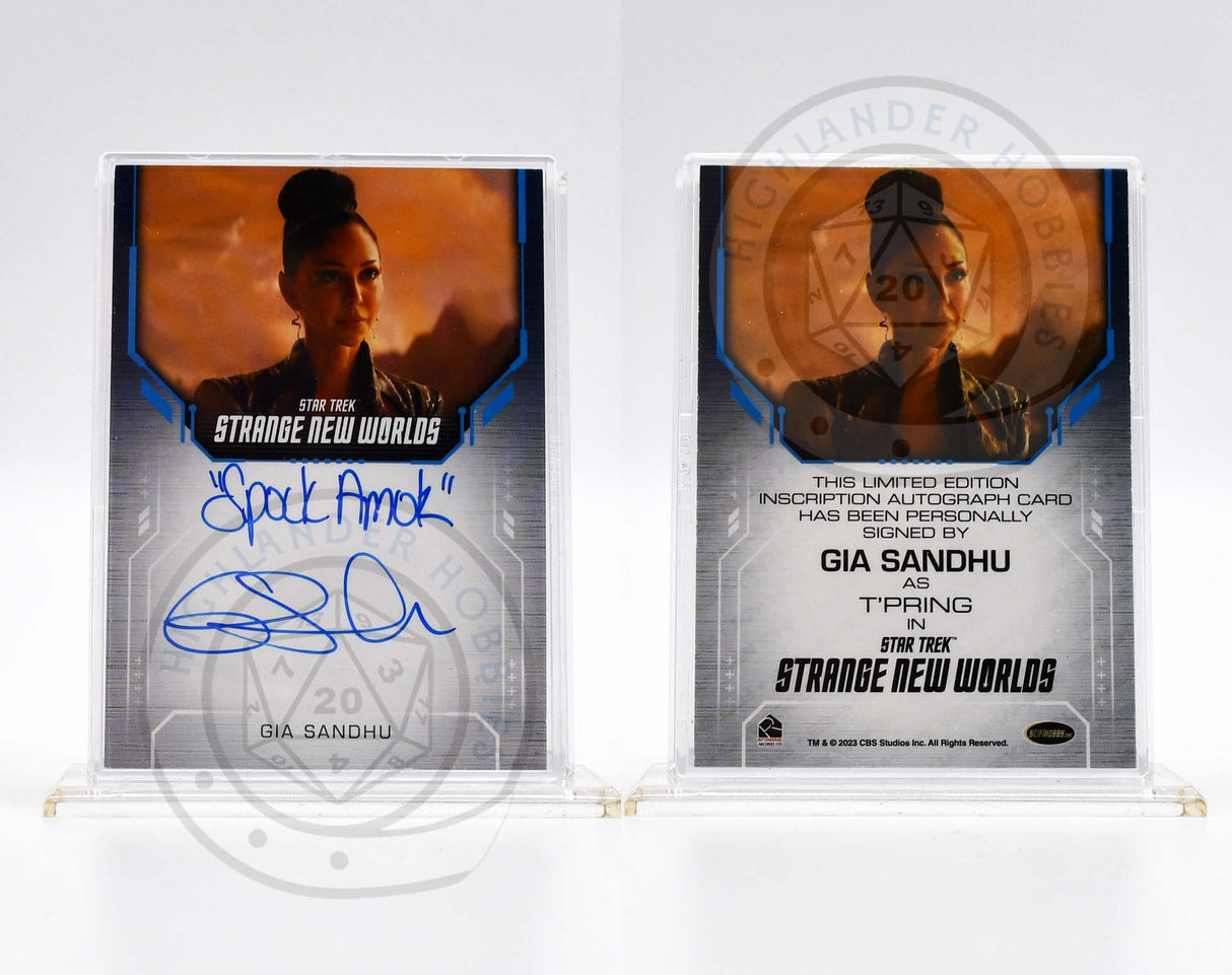 Gia Sandhu as T'Pring SIGNATURE Card "Spock Amok" from Star Trek Strange New Worlds Season 1
