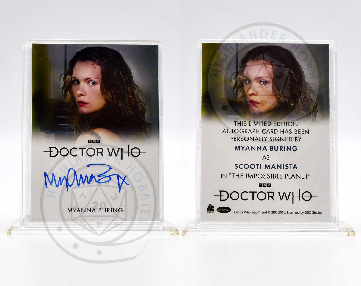 Myanna Buring as Scooti Manista SIGNATURE Card from Doctor Who Series 5-7