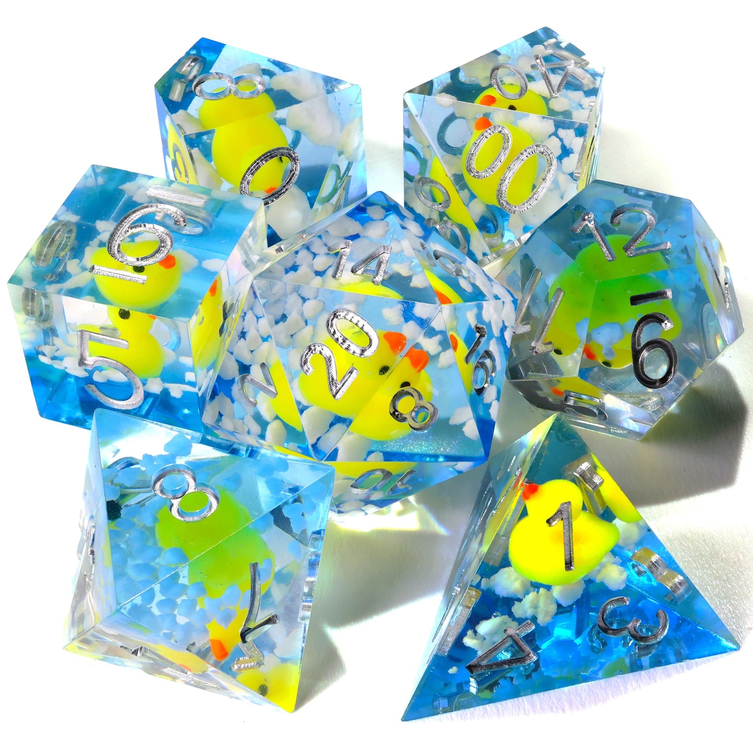 Rubber Duck Sharp Corner RPG Dice Set - 7 Pieces