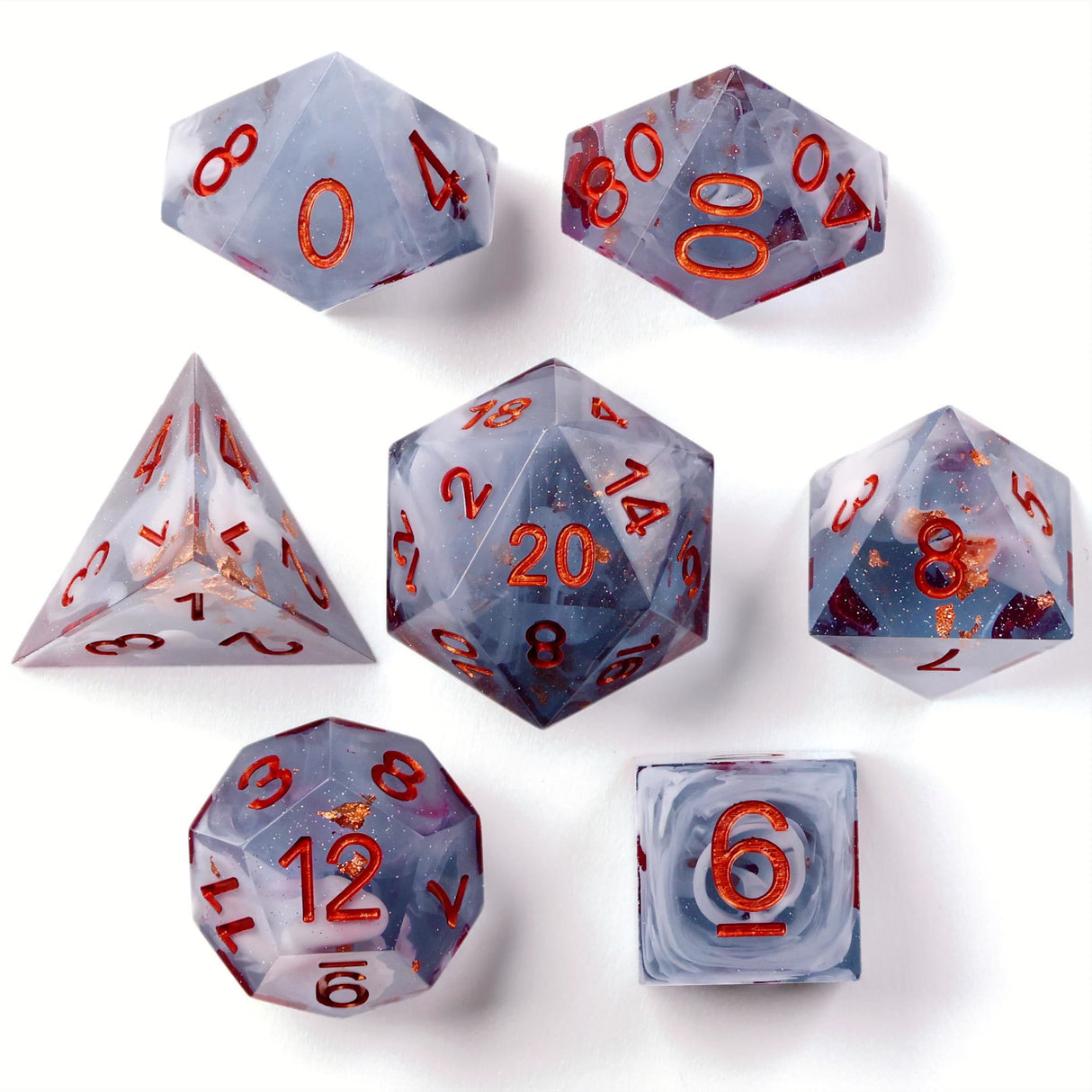 Gloomy Dockyard Sharp Edge RPG Dice - 7 Pieces