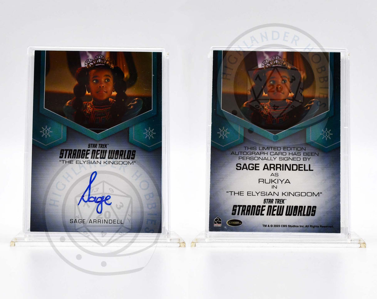Sage Arrindell as Rukiya SIGNATURE Card from Star Trek Strange New Worlds Season 1
