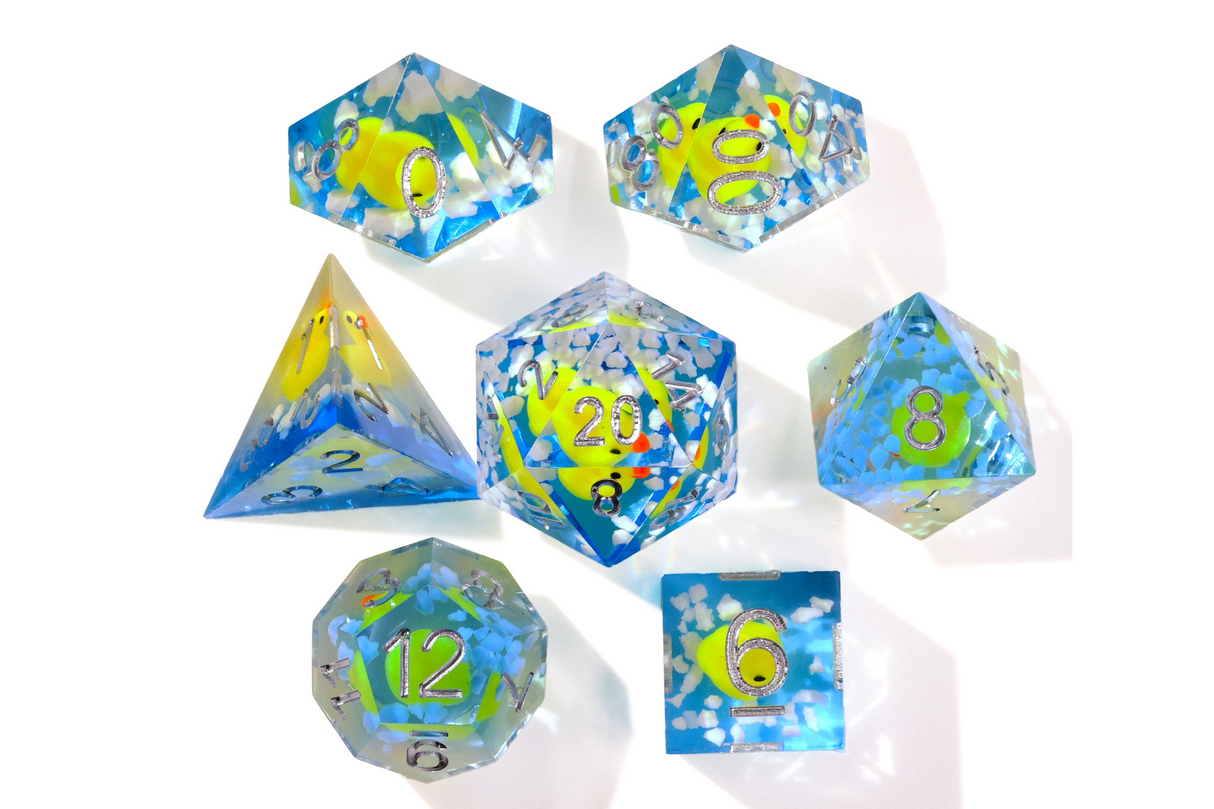 Rubber Duck Sharp Corner RPG Dice Set - 7 Pieces