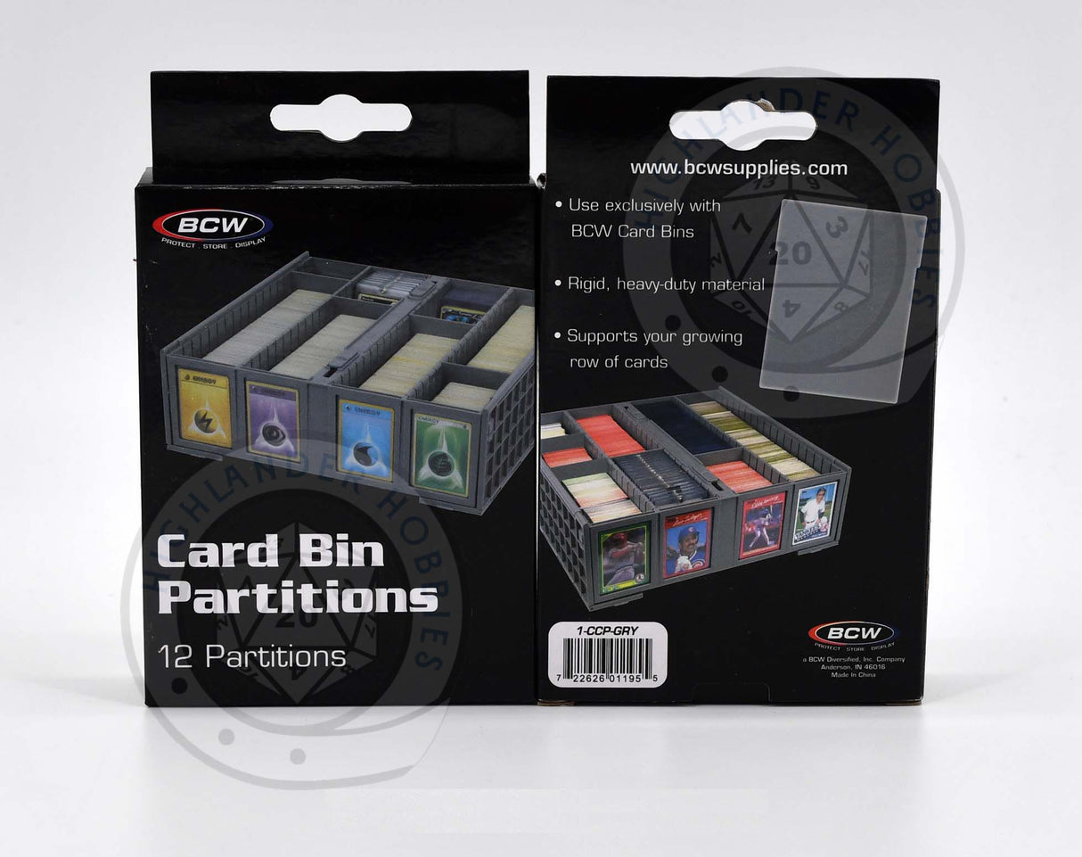 Card Bin Partitions GREY [BCW]