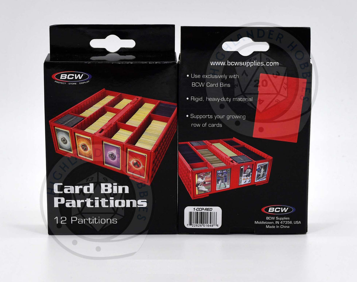 Card Bin Partitions RED [BCW]