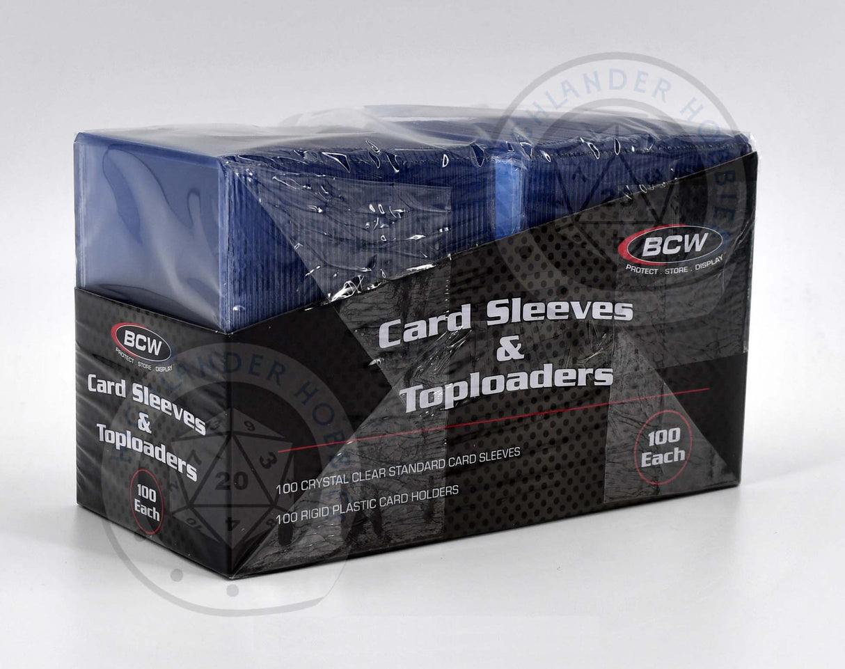 100 Count Card Sleeve & Toploader Combo Pack [BCW]