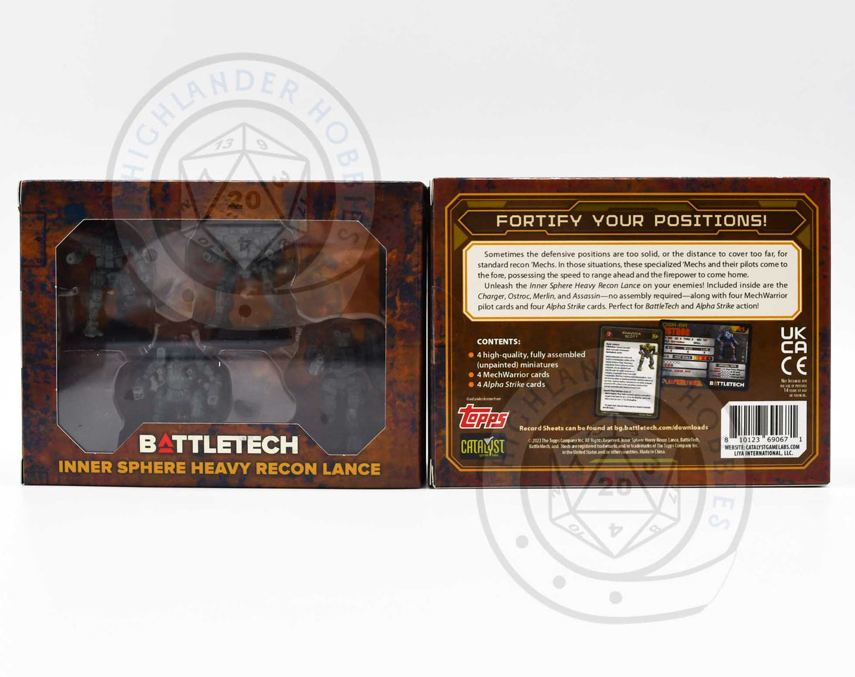 Inner Sphere Heavy Recon Lance Forcepack 35758 [Battletech] Catalyst Game Labs