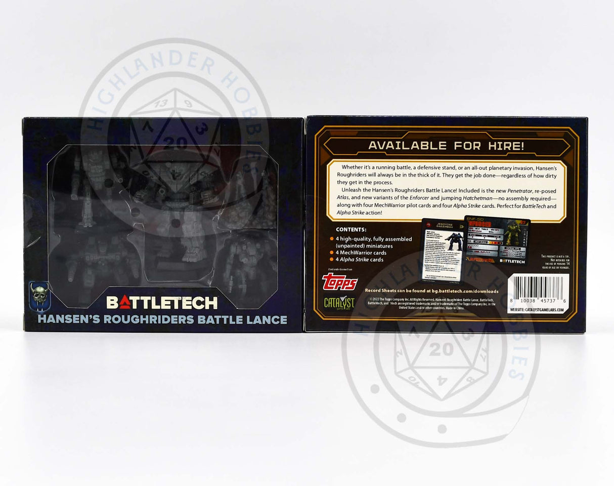 Hansen's Roughriders Lance Force Pack 35764 [Battletech]