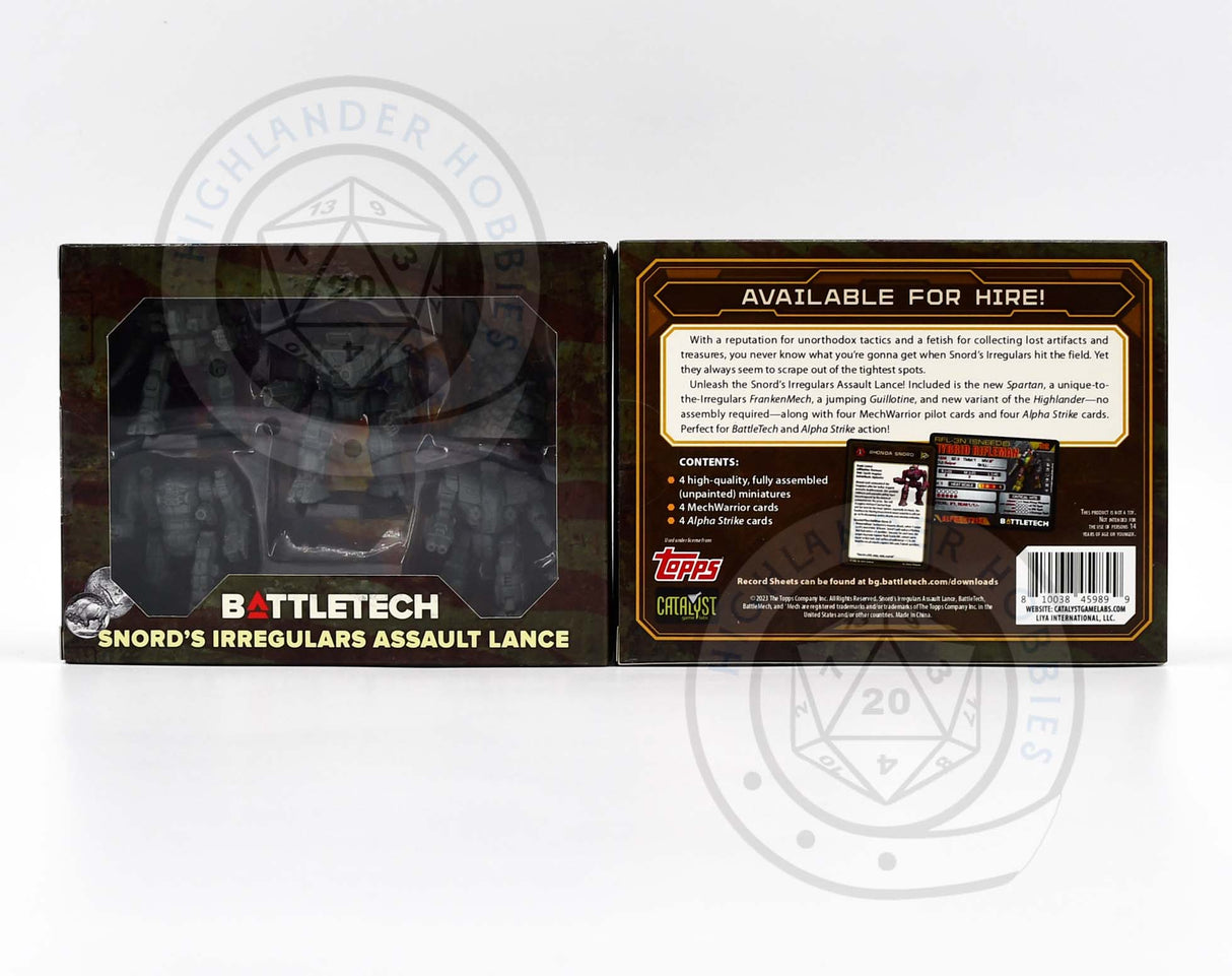 Snord's Irregulars Assault Lance Force Pack 35770 [Battletech]