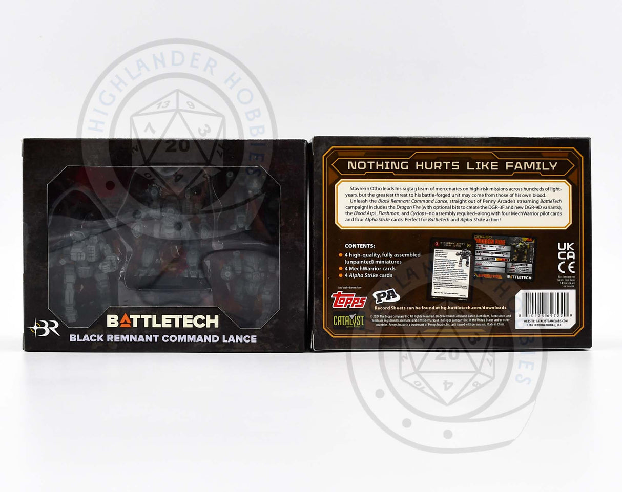Black Remnant Command Lance Force Pack 35788 [Battletech]