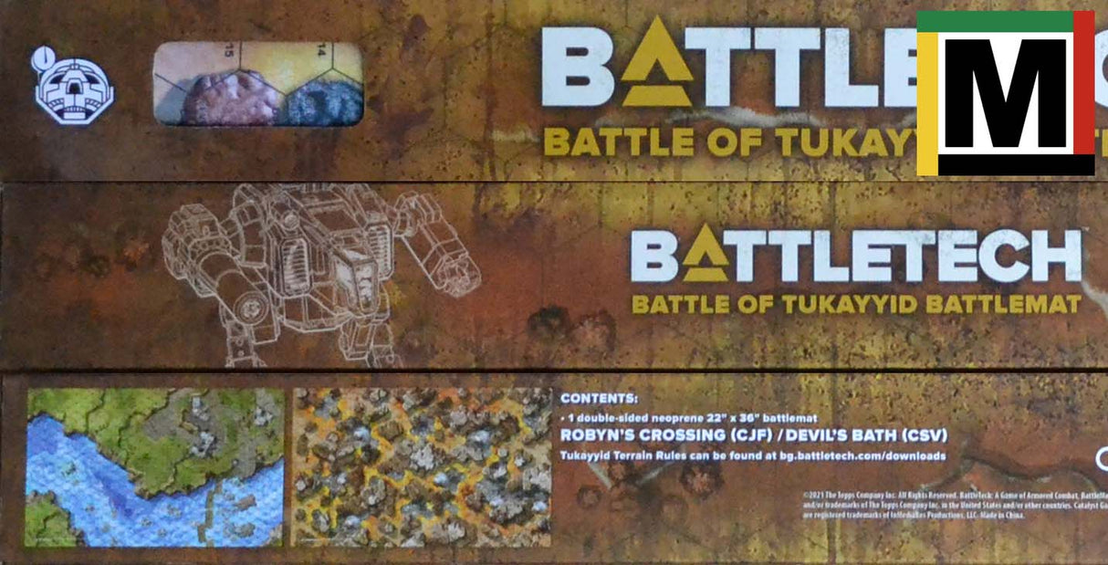 Battlemat H Battle of Tukayyid Robyn's Crossing [CJF] / Devil's Bath [CSV] 35800H [Battletech]