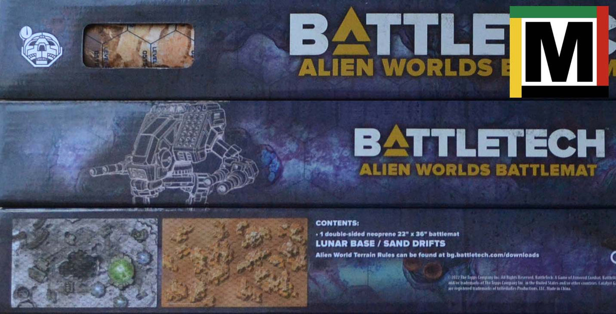Battlemat P Alien Worlds Lunar Base / Sand Drifts 35800P [Battletech]