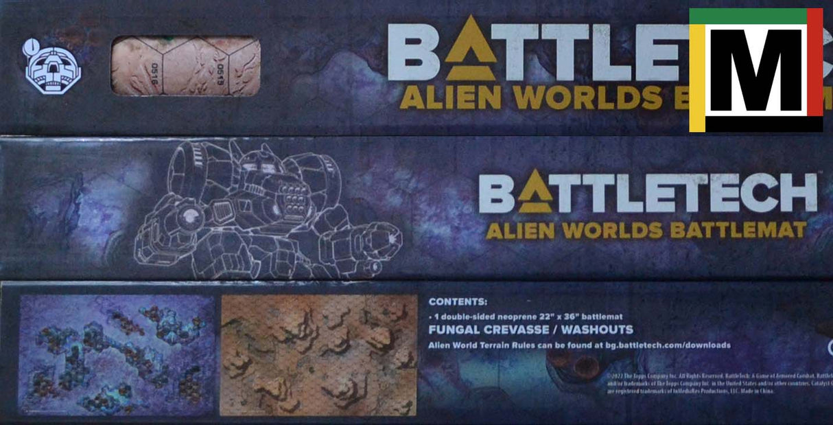 Battlemat Q Alien Worlds Fungal Crevasse / Washouts 35800Q [Battletech]