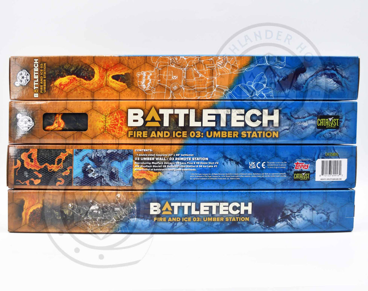 Battlemat L Fire & Ice 3 Umber Wall / Remote Station 35801L [Battletech]
