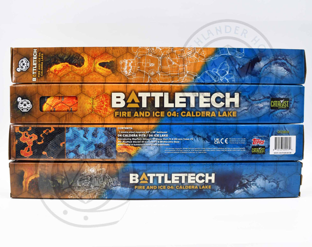 Battlemat M Fire & Ice 4 Caldera Pits / Ice Lake 35801M [Battletech]