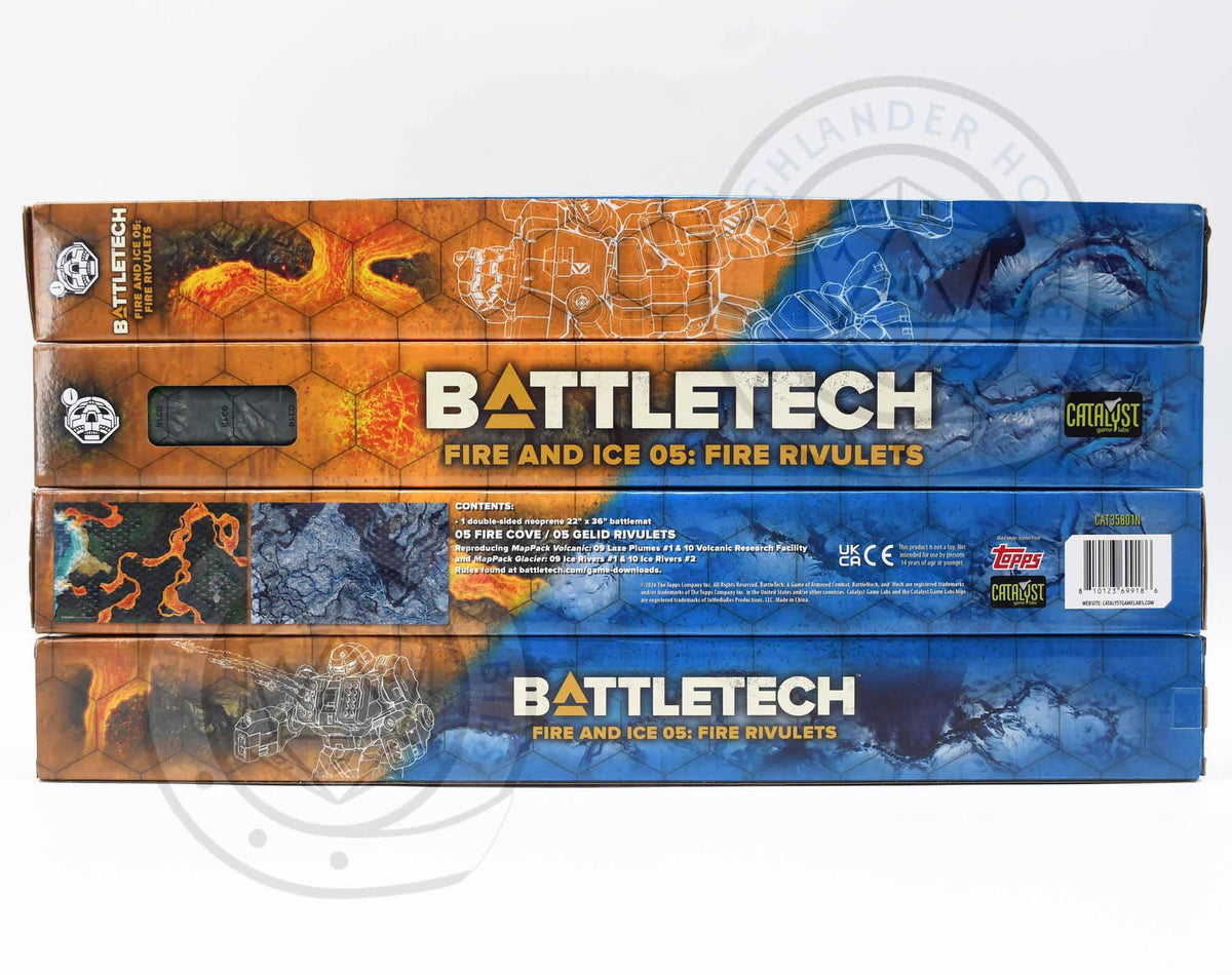 Battlemat N Fire & Ice 5 Fire Cove / Gelid Rivulets 35801N [Battletech]