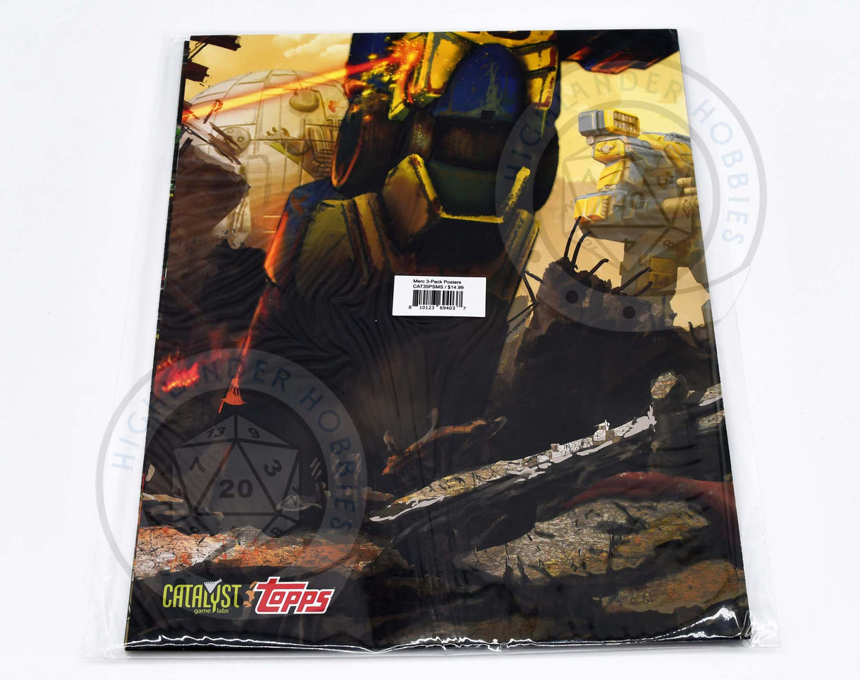 3 Poster Pack [Battletech Mercenaries] Catalyst Game Labs
