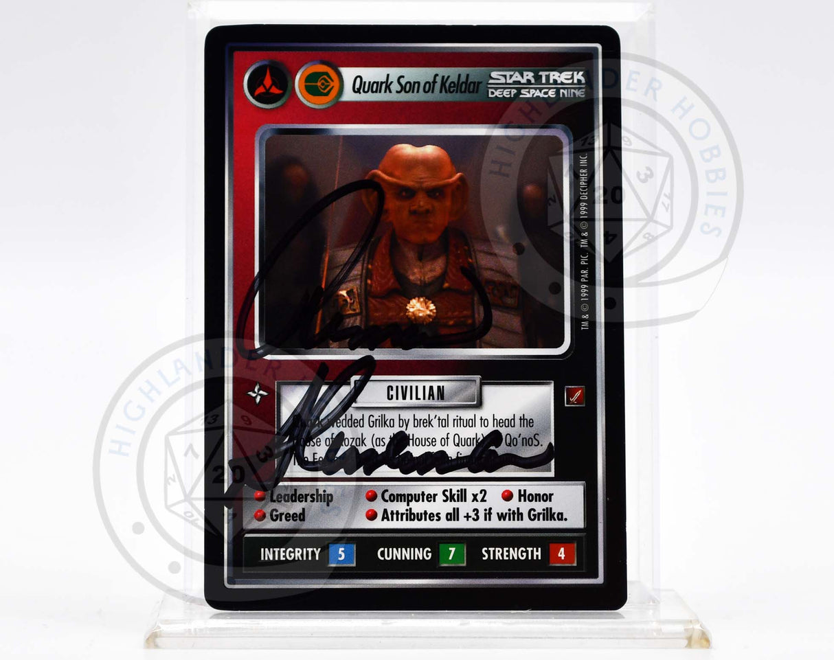 Armin Shimmerman Autograph [Quark Son of Keldar Card - Star Trek 1E CCG]