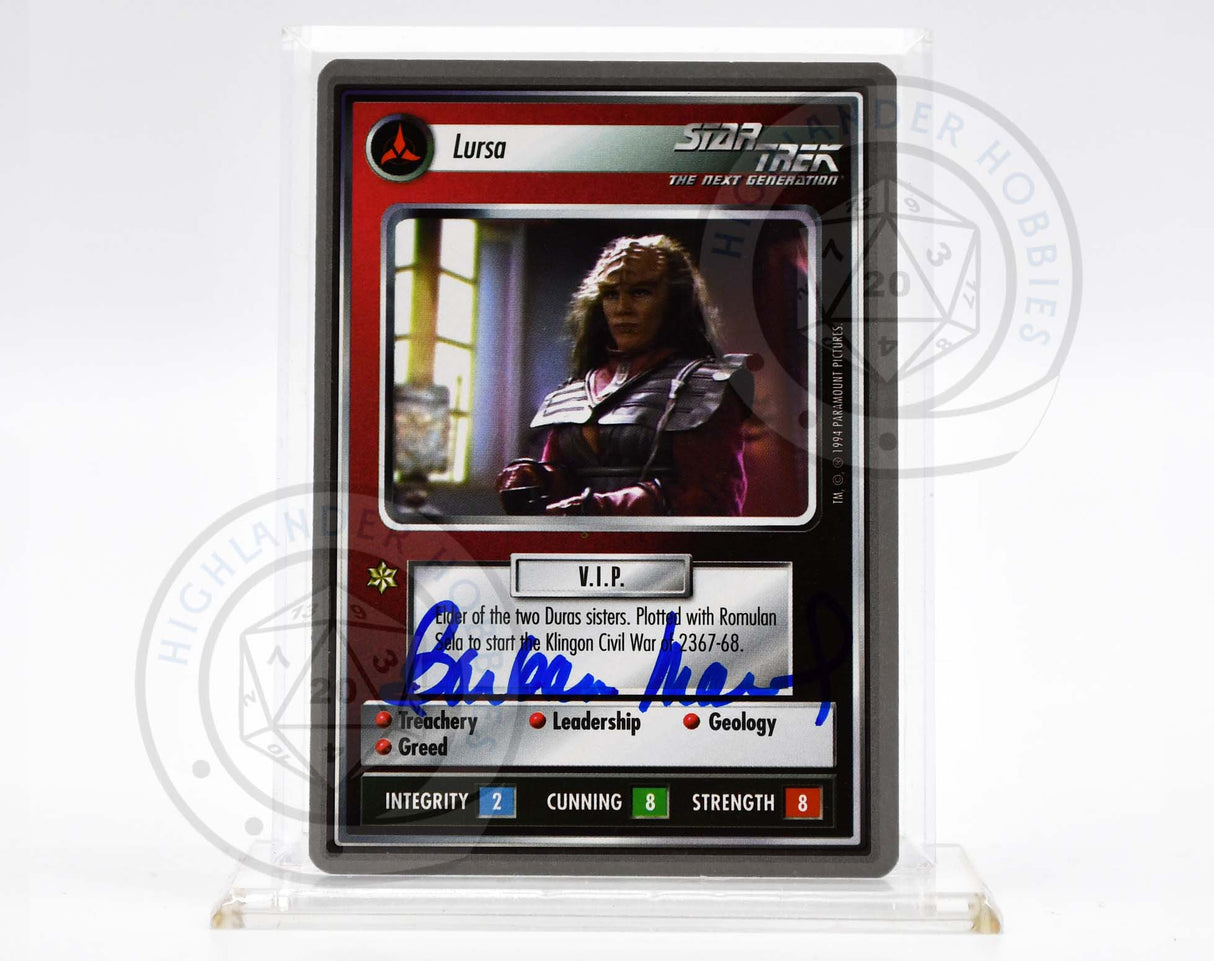 Barbara March Autograph [Lursa Card - Star Trek 1E CCG]