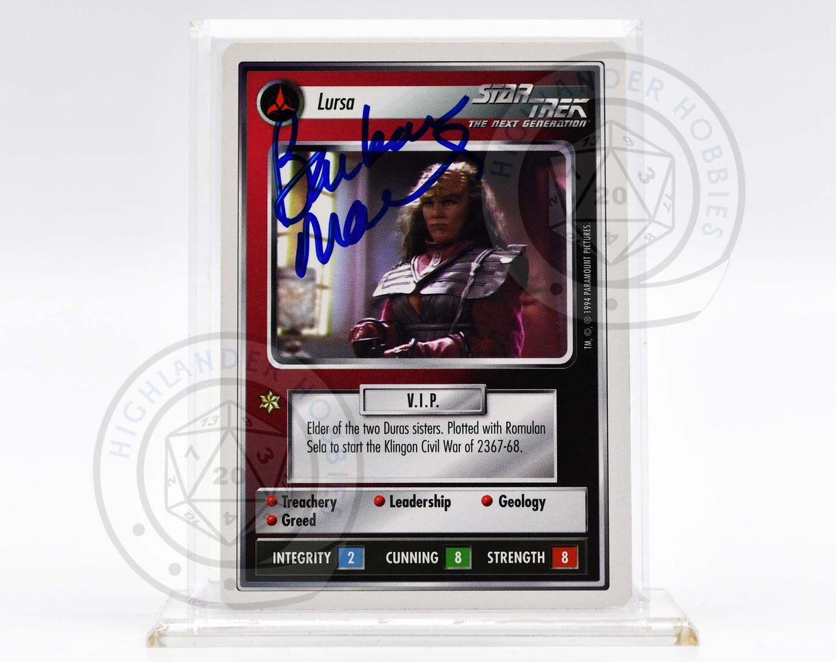 Barbara March Autograph [Lursa Card - Star Trek 1E CCG]