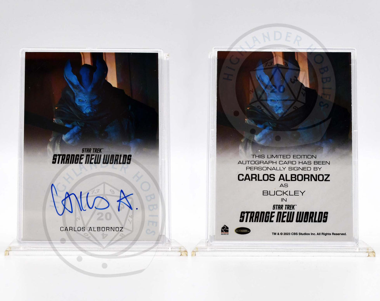 Carlos Albornoz as Buckley SIGNATURE Card from Star Trek Strange New Worlds Season 1