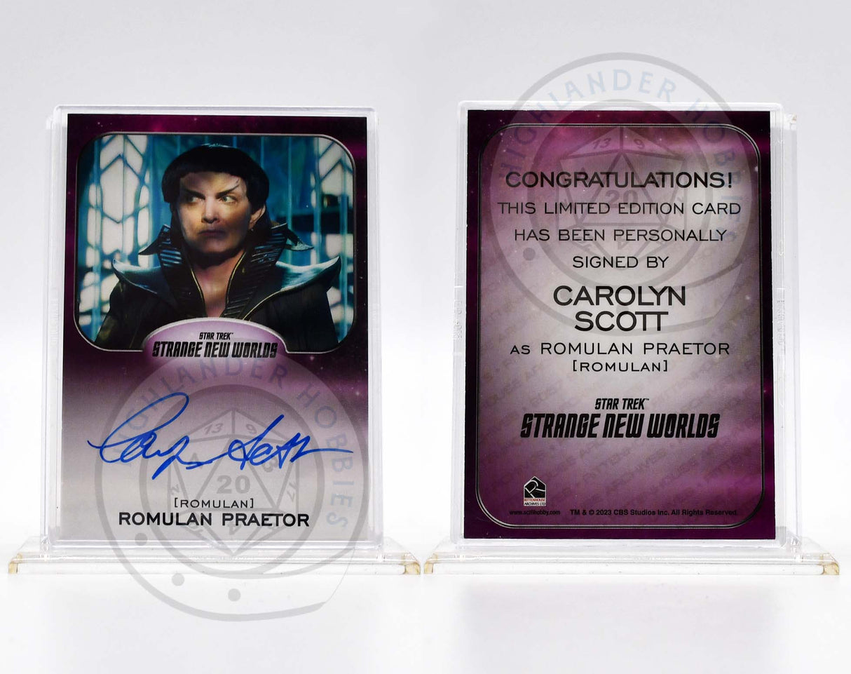 Carolyn Scott as Romulan Praetor SIGNATURE Card from Star Trek Strange New Worlds Season 1