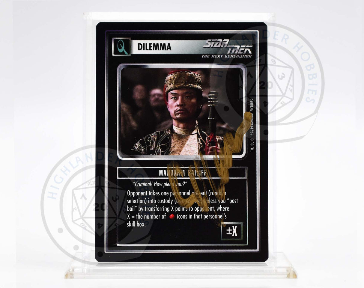 Cary-Hiroyuki Tagawa Autograph [Mandarin Bailiff Card - Star Trek 1E CCG]