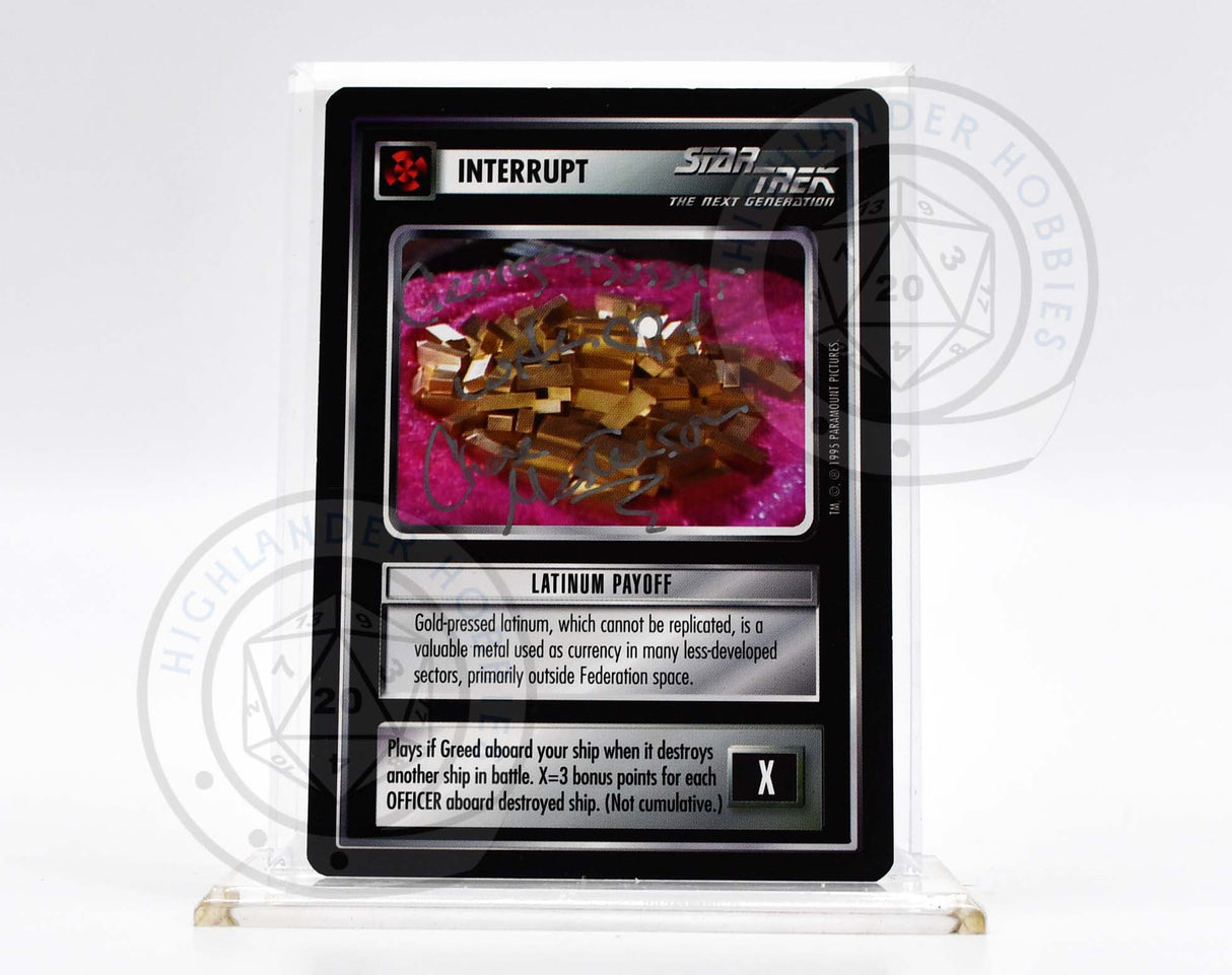 Chase Masterson Autograph [Latinum Payoff Card - Star Trek 1E CCG]