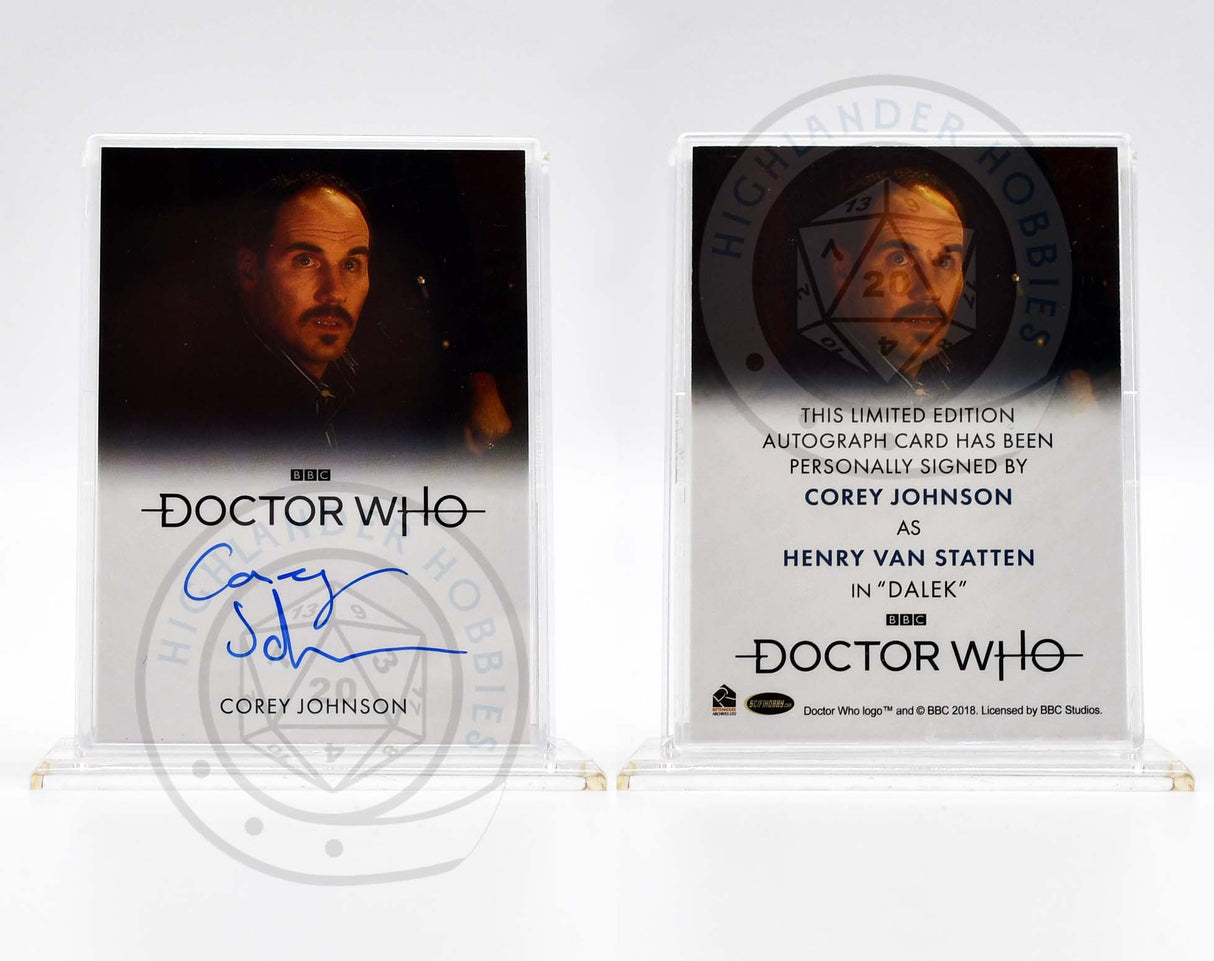 Corey Johnson as Henry Van Statten SIGNATURE Card from Doctor Who Series 5-7