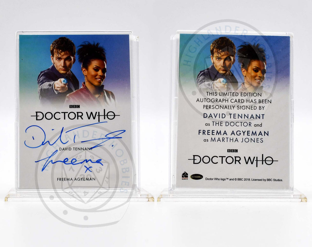 David Tennant & Freema Agyeman SIGNATURE Card from Doctor Who Series 5-7