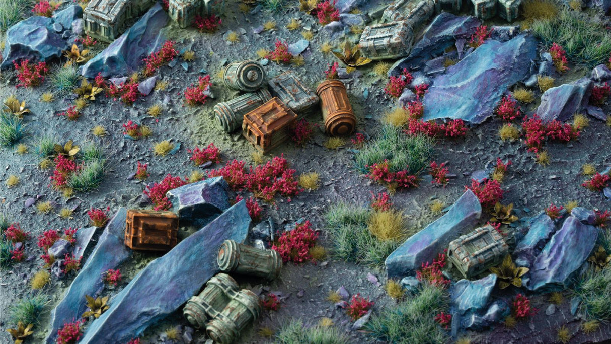 Gamers Grass - Tiny Flower Tuft Set - Garnet Tulip