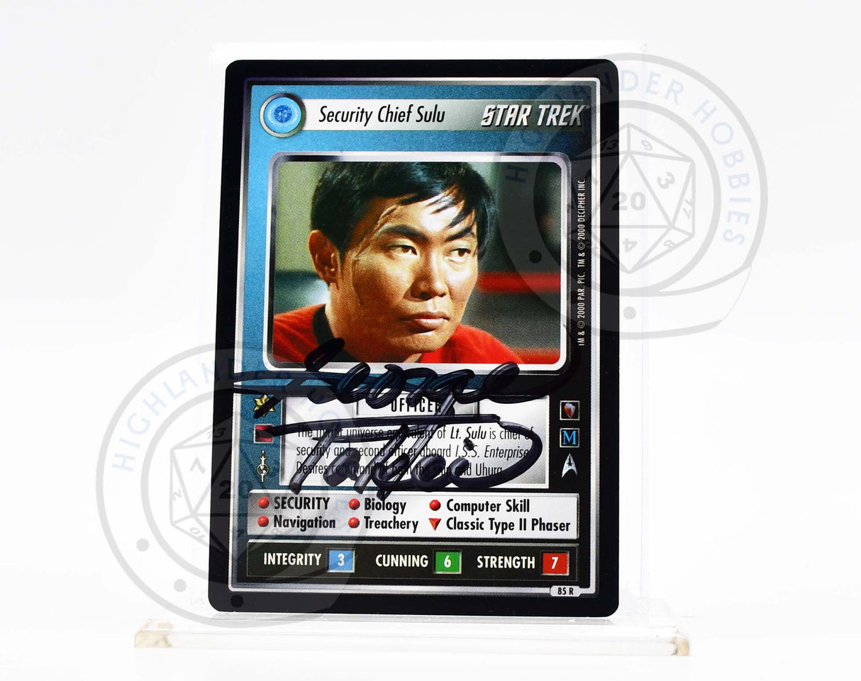 George Takei Autograph [Security Chief Sulu Card - Star Trek 1E CCG]