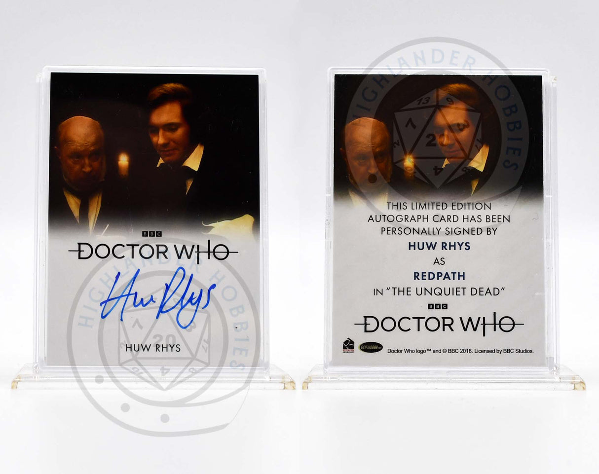 Huw Rhys as Redpath SIGNATURE Card from Doctor Who Series 5-7