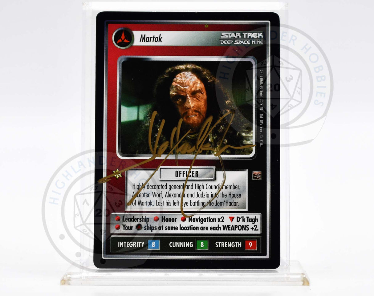 J. G. Hertzler Autograph [Martok Card - Star Trek 1E CCG]