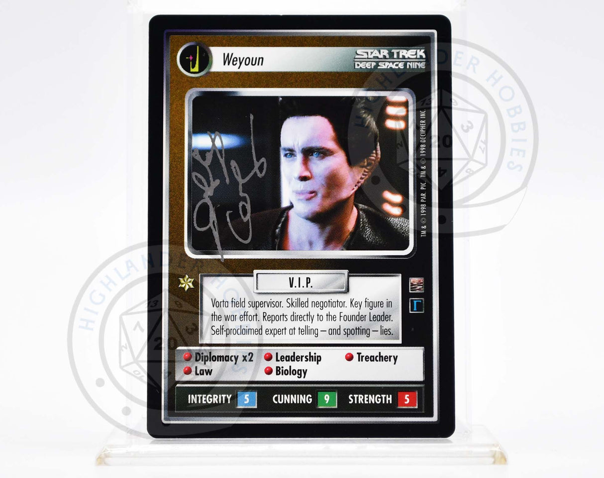 Jeffrey Combs Autograph [Weyoun Card - Star Trek 1E CCG]