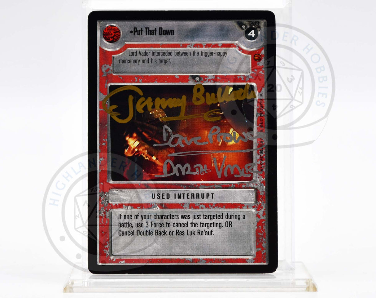 Jeremy Bulloch & David Prowse Autographs [Put That Down - Star Wars CCG]