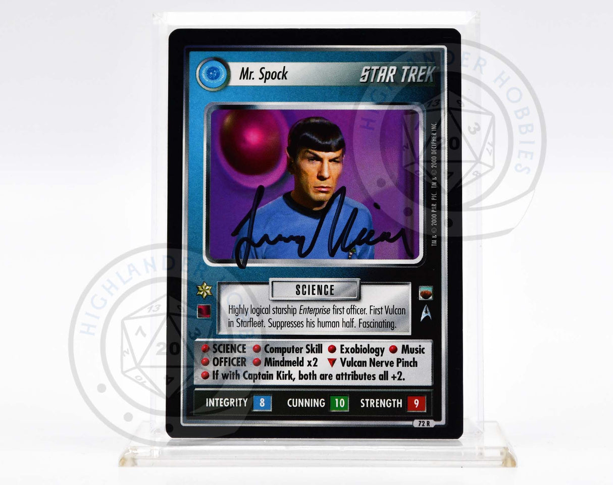 Leonard Nimoy Autograph [Mr. Spock Card - Star Trek 1E CCG]