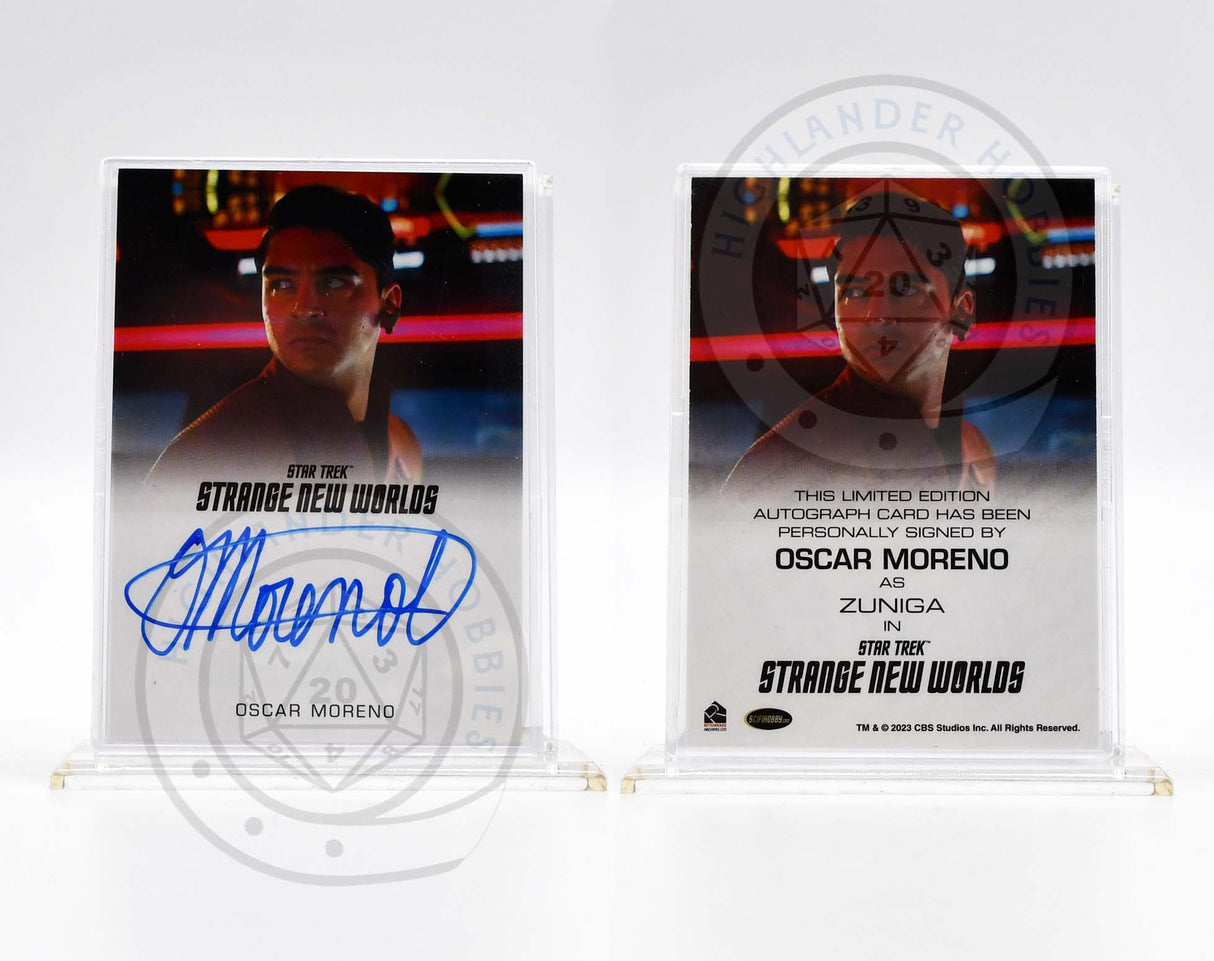 Oscar Moreno as Zuniga SIGNATURE Card from Star Trek Strange New Worlds Season 1