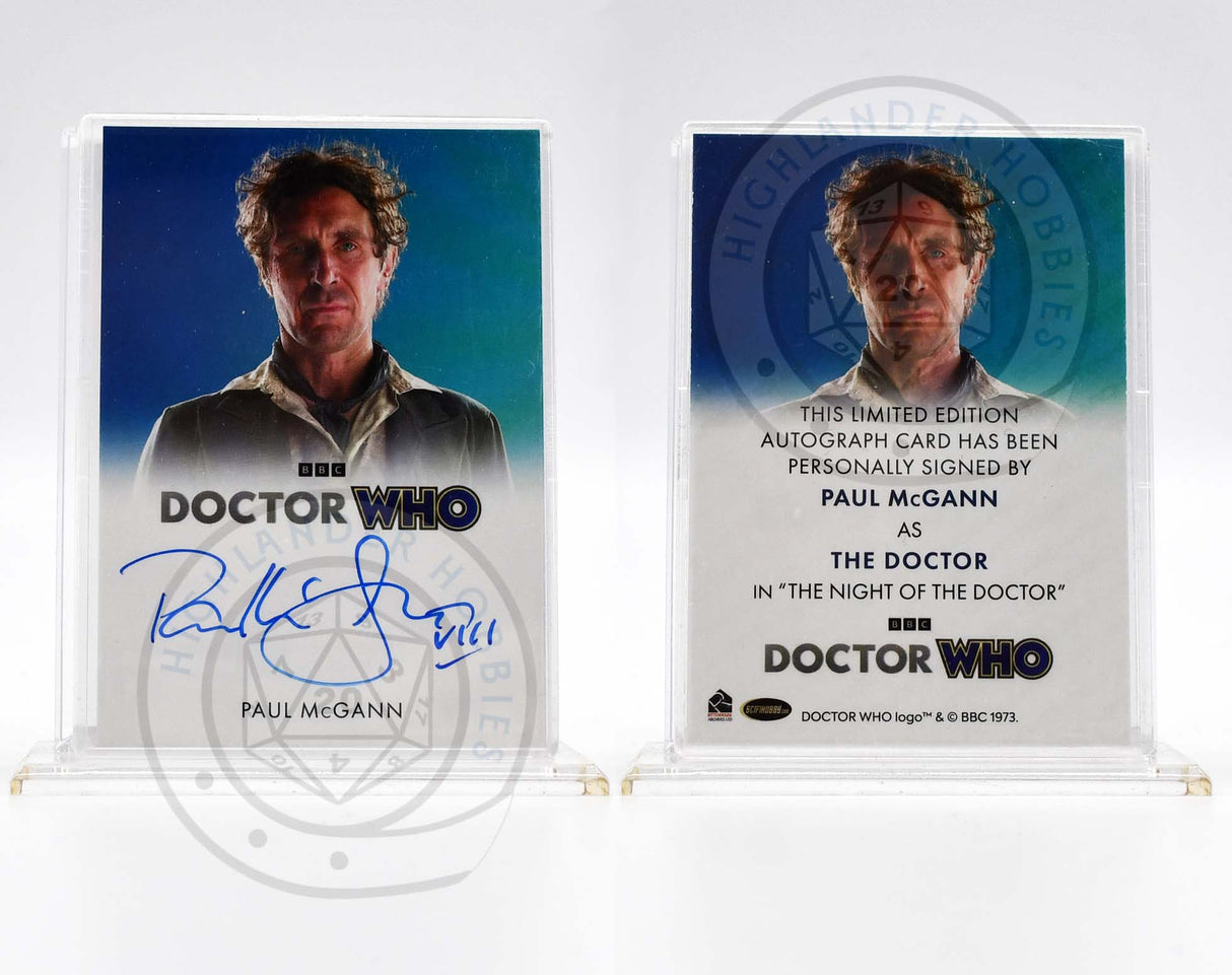 Paul McGann as The Doctor SIGNATURE Card from Doctor Who Series 5-7