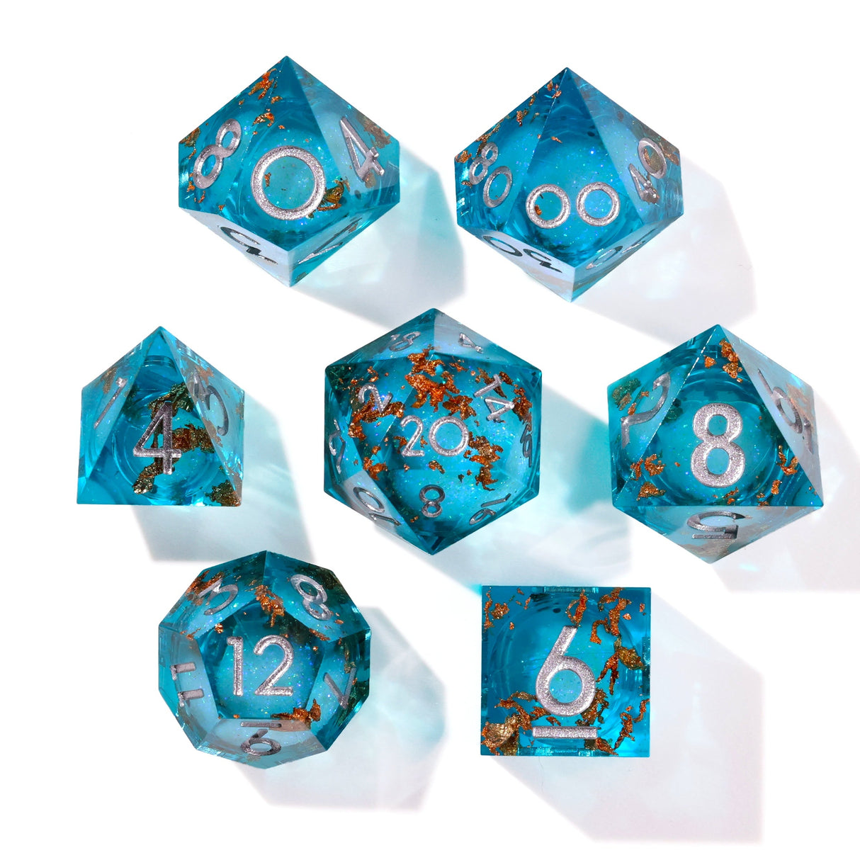 Sunken Treasure Liquid Core RPG Dice Set - 7 Pieces