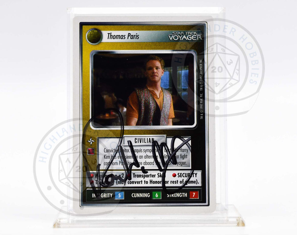 Robert Duncan McNeill Autograph [Thomas Paris Card - Star Trek 1E CCG]