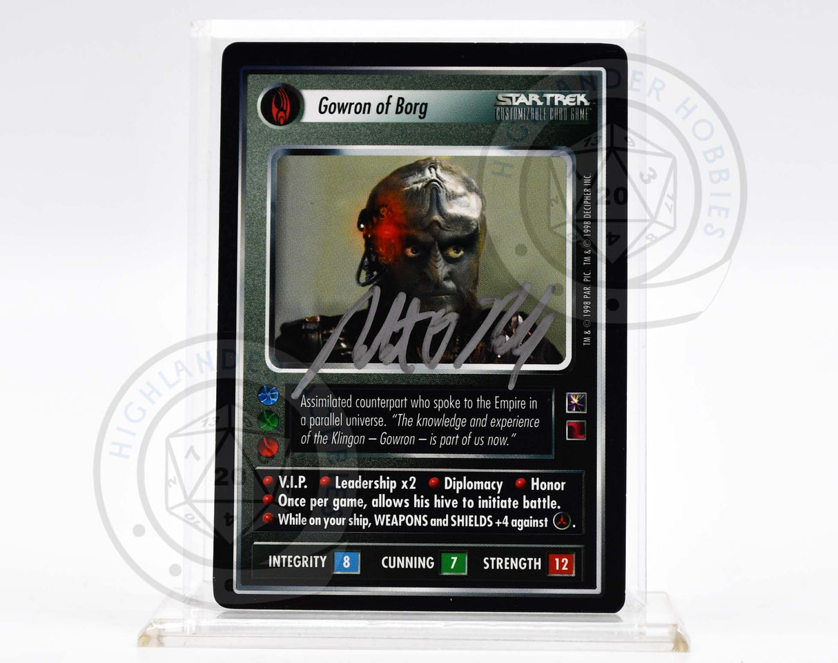Robert O'Rielly Autograph [Gowron of Borg Card - Star Trek 1E CCG]