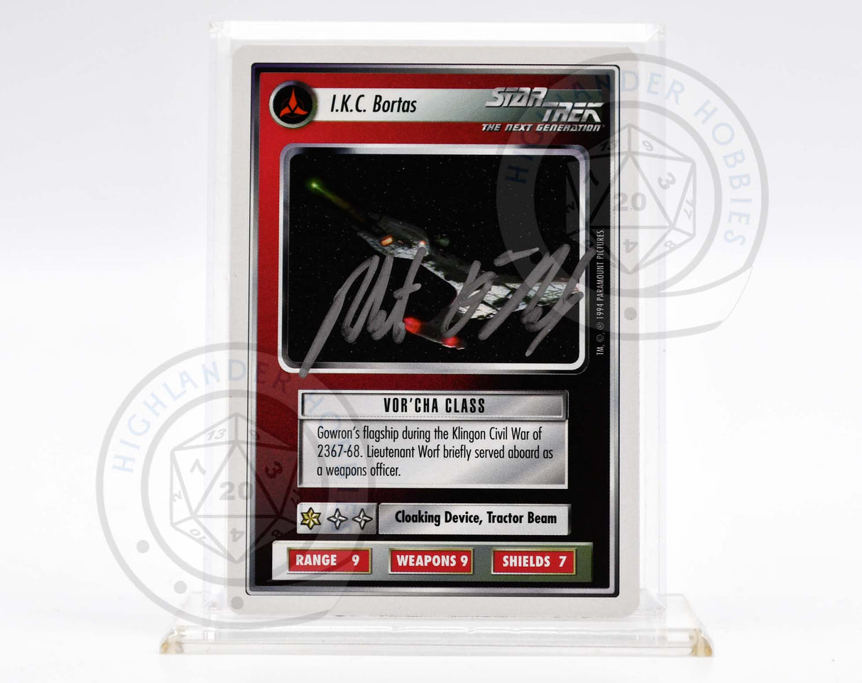 Robert O'Rielly Autograph [I.K.C. Bortas Card - Star Trek 1E CCG]