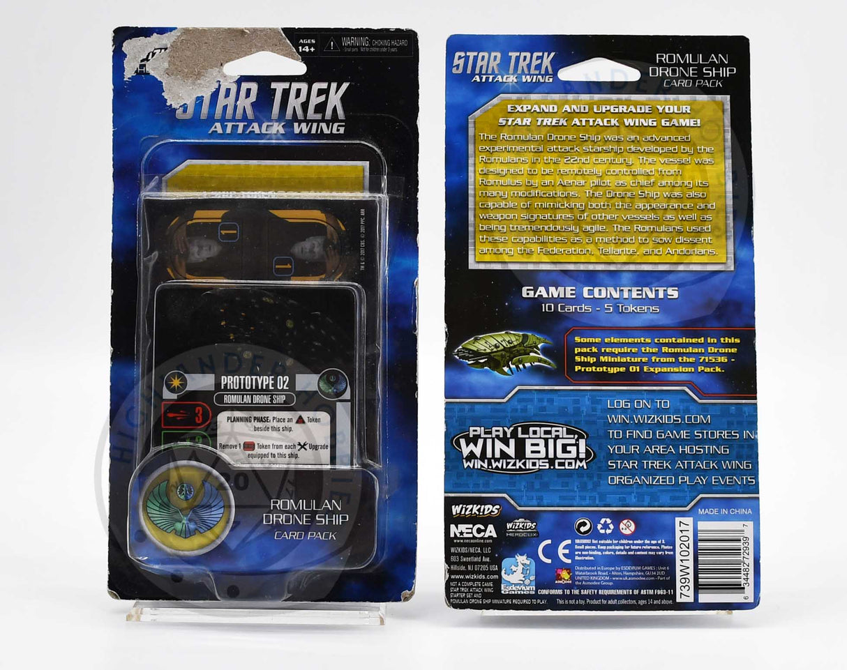 Romulan Drone Ship Card Pack [Star Trek Attack Wing] Wizkids DAMAGED