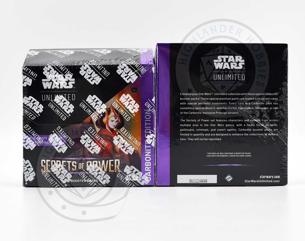 Carbonite Booster Display [Star Wars Unlimited - Secrets of Power] Fantasy Flight Games