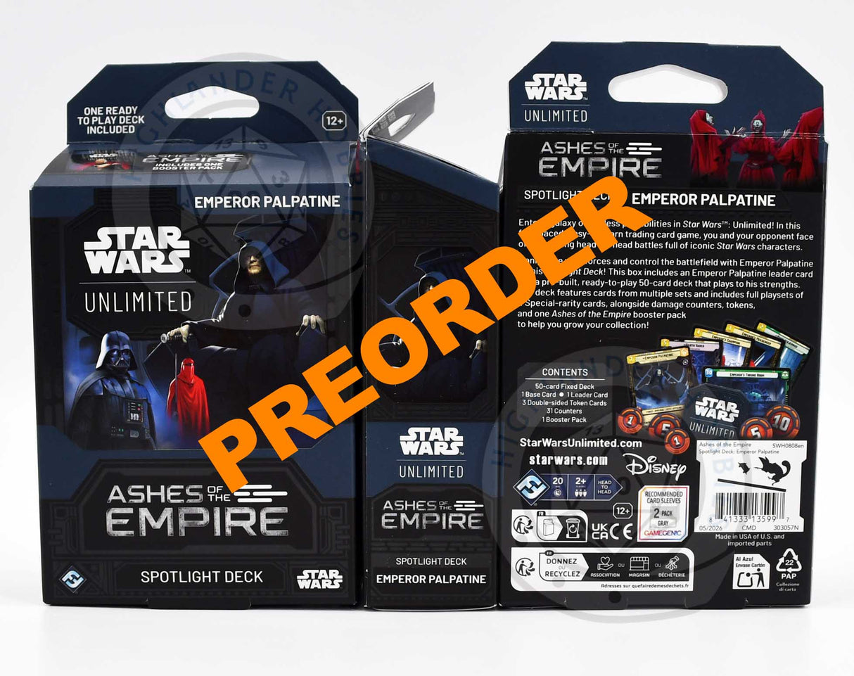 Emperor Palpatine Spotlight Deck [Star Wars Unlimited - Ashes of the Empire] Fantasy Flight Games