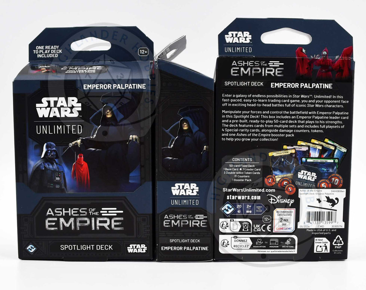 Emperor Palpatine Spotlight Deck [Star Wars Unlimited - Ashes of the Empire] Fantasy Flight Games
