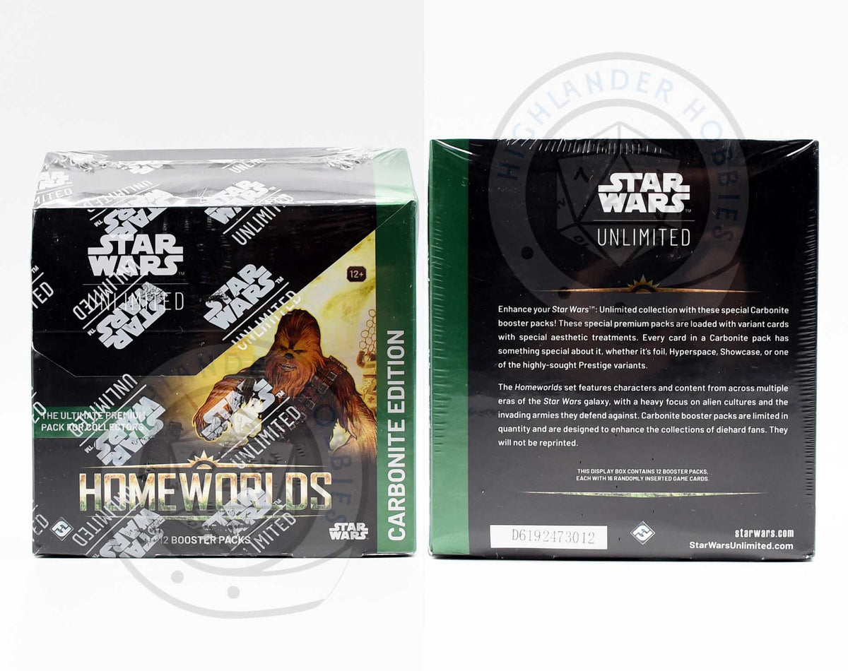 Carbonite Booster Display [Star Wars Unlimited - Homeworlds] Fantasy Flight Games