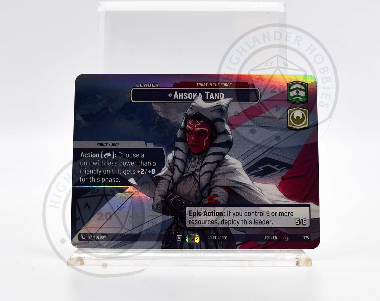 Ahsoka Tano SHOWCASE Card [Star Wars Unlimited - Ashes of the Empire] Fantasy Flight Games